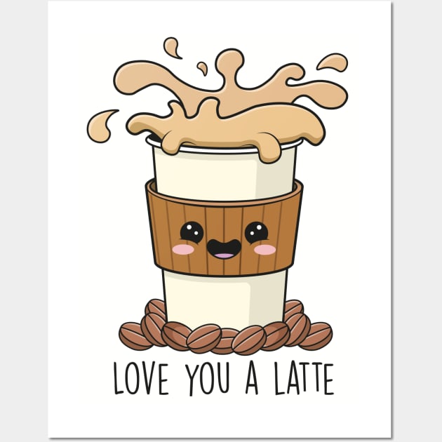 Love you a Latte Wall Art by Sarah's Simulacrum